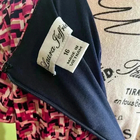 Laura Jeffries Multi-Colored Dress Size 16 - Picture 5 of 5